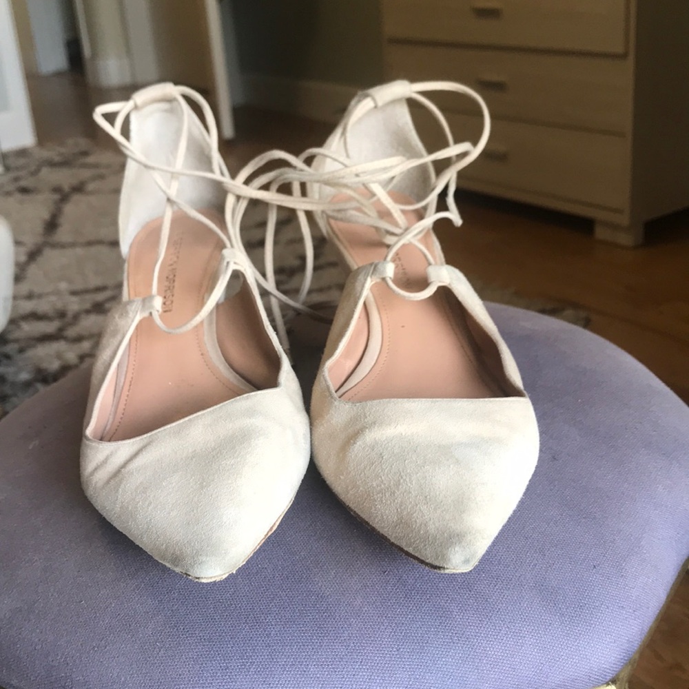 Sigerson Morrison wedge suede pumps